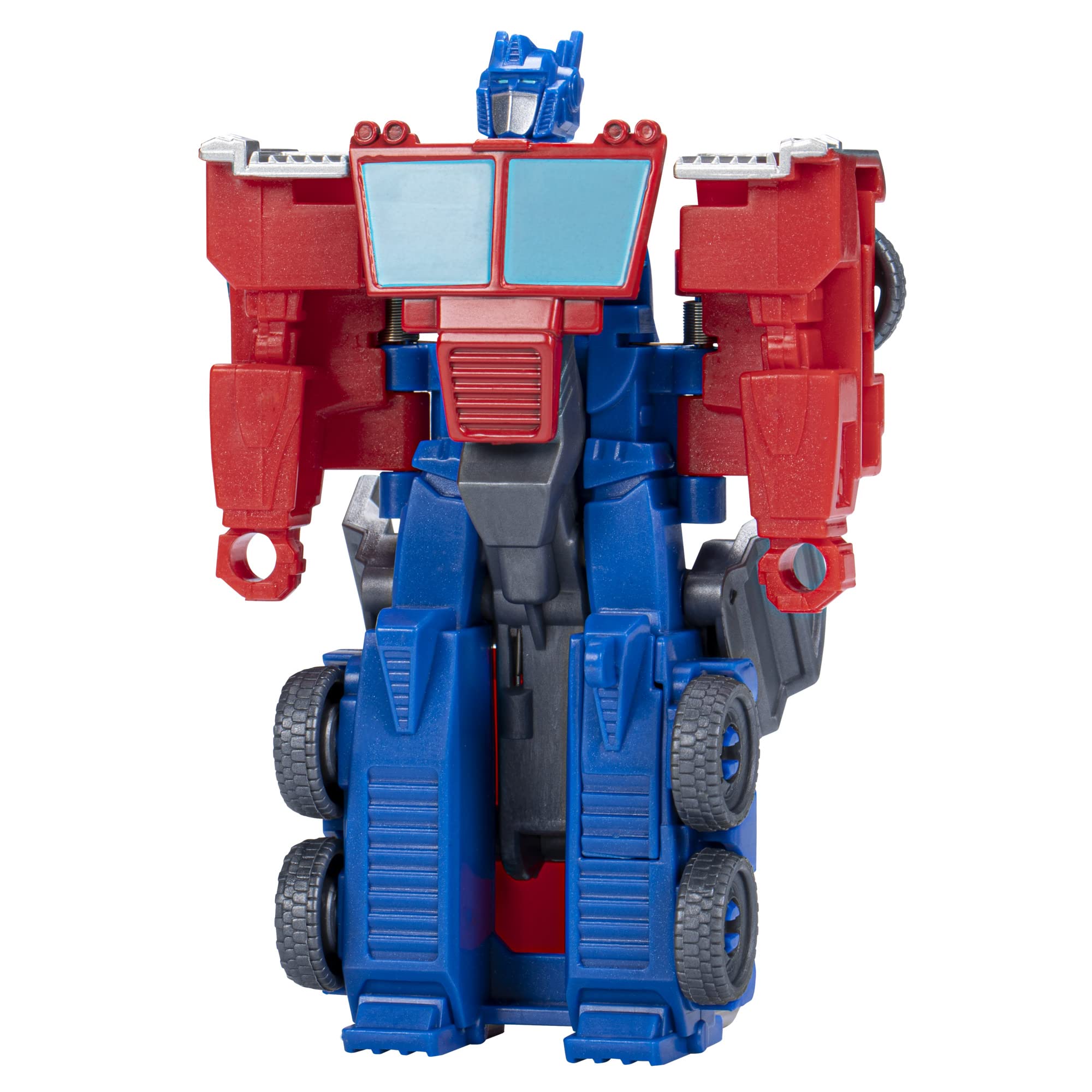 Transformers Toys EarthSpark 1-Step Flip Changer Optimus Prime 4-Inch Action Figure, Robot Toys for Ages 6 and Up