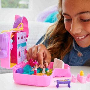 Polly Pocket Compact Playset, Pinata Party with 2 Micro Dolls & Accessories, Travel Toys with Surprise Reveals