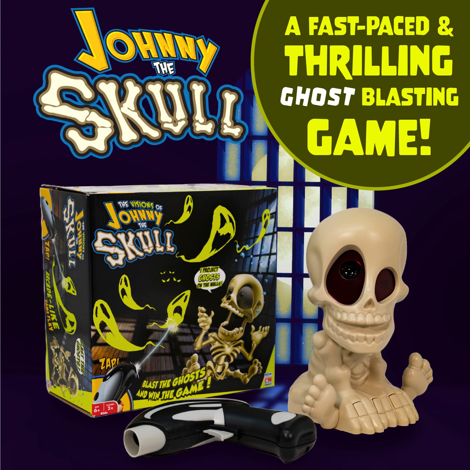 Fotorama Johnny The Skull, Blast The Ghosts for Fun and Adventure, for Kids and Family Indoor Game Play