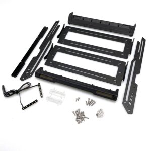 Club 5 Racing Scale Steel Roof Rack w/Dual LED Light Bars for Axial SCX10 III Jeep JT Gladiator