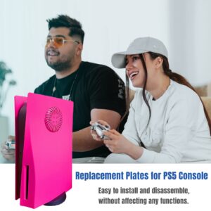 Disc Edition Face Plates with Cooling Vents Cover Skins Shell Panels for PS5 Console, Accessories for Playstation 5 Protective Shell Replacement Faceplate (Nova Pink)