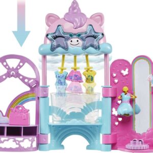 Polly Pocket Dolls & Playset, Unicorn Toy with 2 Dolls & 19 Fashion Accessories, Glam It Up Style Studio