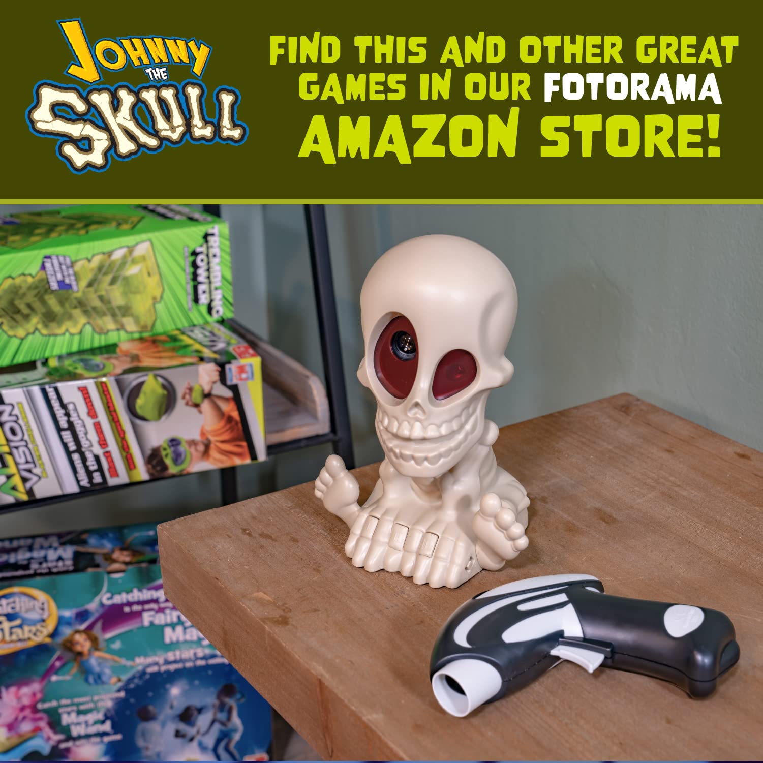 Fotorama Johnny The Skull, Blast The Ghosts for Fun and Adventure, for Kids and Family Indoor Game Play