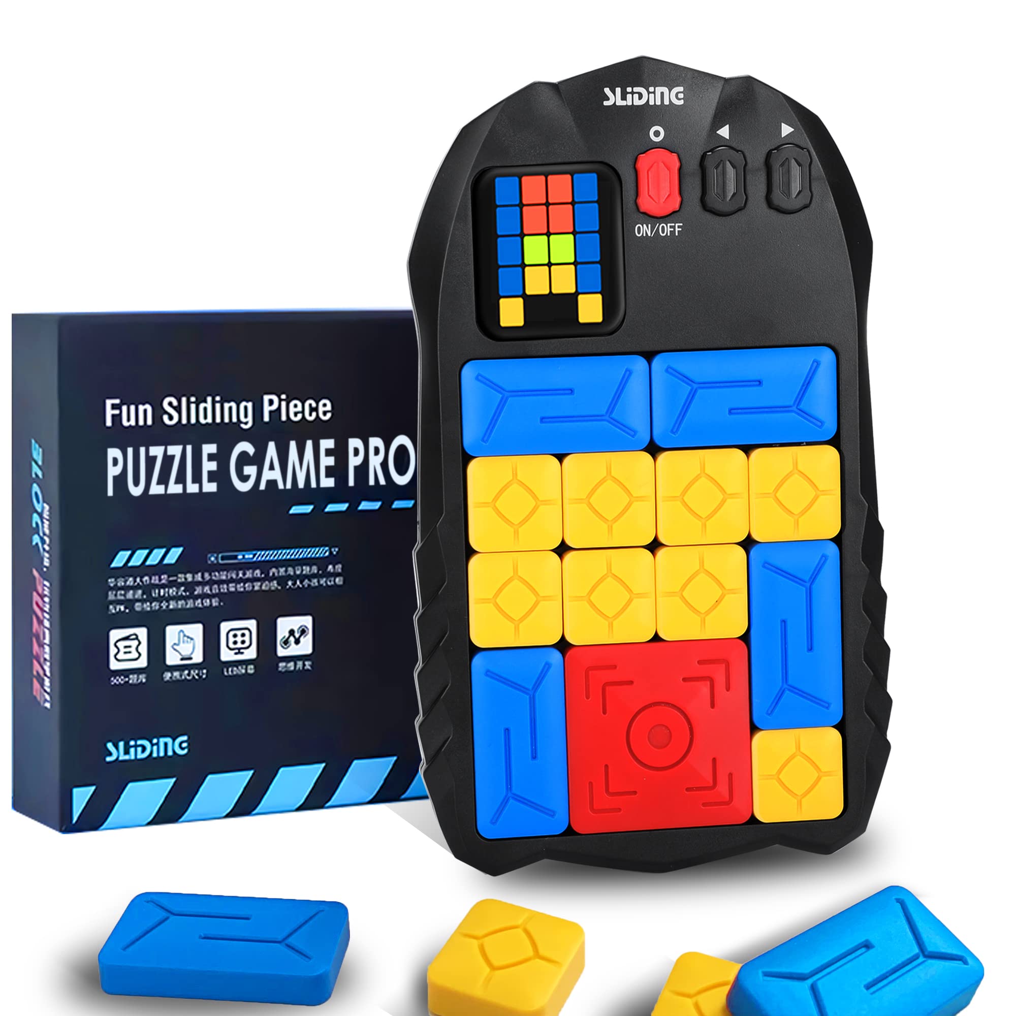 Lagerstroemia Super Slide Games, Puzzle Games - with 500+ Levels, Electronic Brain Games - STEM Learning Games, Brain Teaser Puzzle Fun for All Ages(Battery Included)