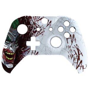 eXtremeRate Clown Hahaha Patterned Front Housing Shell Case for Xbox One S/X Controller, Soft Touch Faceplate Cover Replacement Kit for Xbox One S/X Controller (Model 1708) - Controller NOT Included