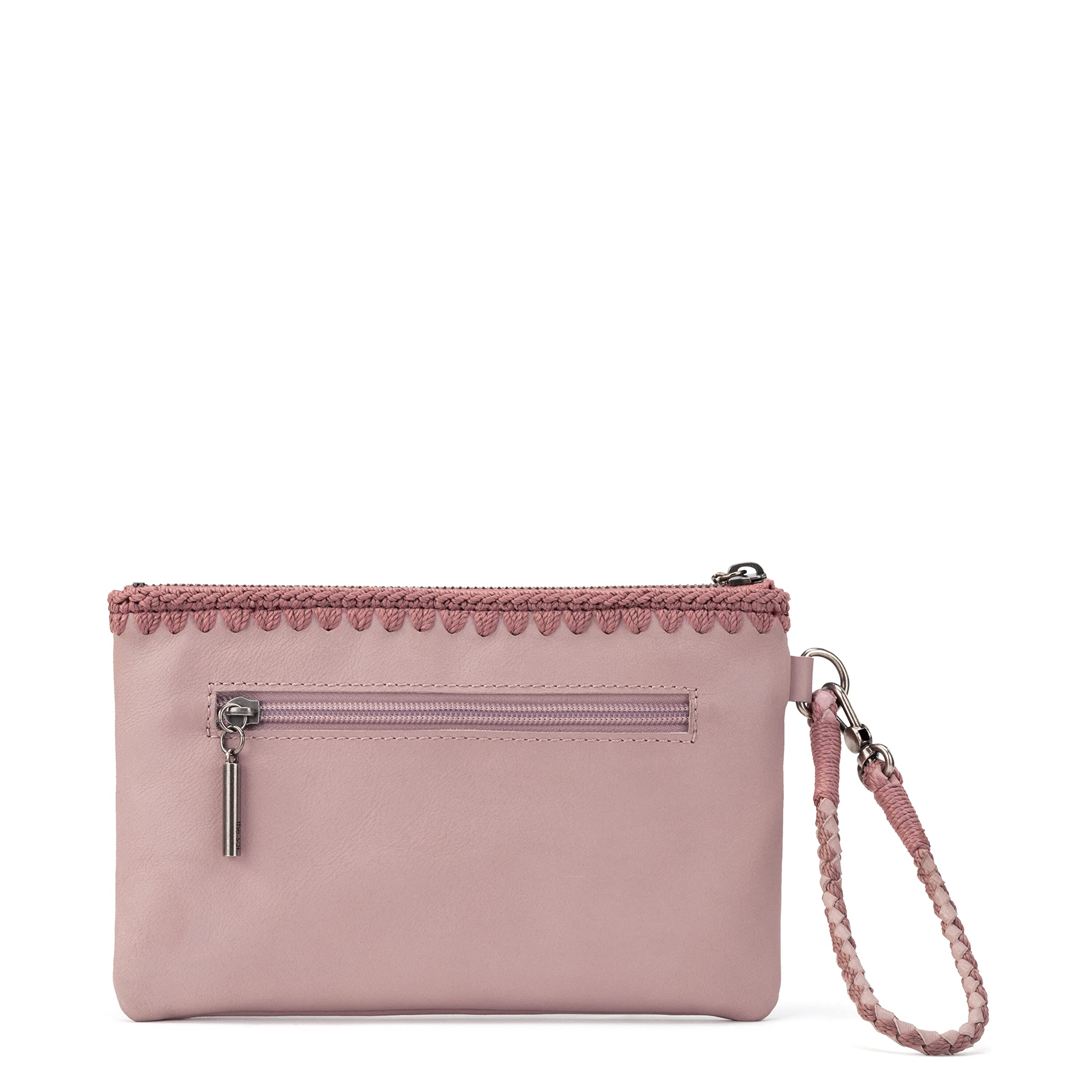 The Sak Vita Wristlet in Leather, Convertible Design with Adjustable Straps, Rosewood