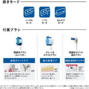 Panasonic EW-DL58-W Doltz Standard Model 3 Modes Bluetooth Electric Toothbrush White AC100-240V Shipped from Japan Released in 2022