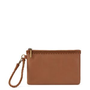 The Sak Vita Wristlet in Leather, Convertible Design with Adjustable Straps, Tobacco