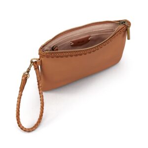 The Sak Vita Wristlet in Leather, Convertible Design with Adjustable Straps, Tobacco