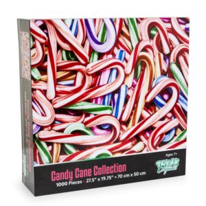 Toynk Candy Cane Collage 1000-Piece Jigsaw Puzzle for Adults | Brain Teaser, Educational Developmental Toys & Games, Building Kit Activities to Encourage Creative Play | 28 x 20 Inches