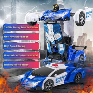 ID Gerilla Remote Control Car, One Button Deformation & LED Light & 360 Degree Rotating Drifting