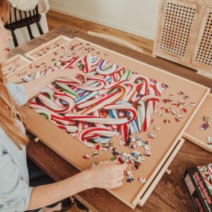 Toynk Candy Cane Collage 1000-Piece Jigsaw Puzzle for Adults | Brain Teaser, Educational Developmental Toys & Games, Building Kit Activities to Encourage Creative Play | 28 x 20 Inches