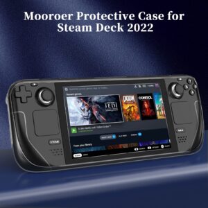 Protective Case for Steam Deck, Mooroer Steam Deck Clear Case, TPU Soft Steam Deck Cover Case with Full Protection, Steam Deck Accessories Stylish