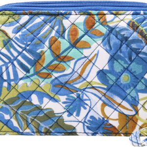 Brentano Cotton quilted double-zipper crossbody wallet purse and clutch (TROPICAL PARADISE)