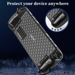 Protective Case for Steam Deck, Mooroer Steam Deck Clear Case, TPU Soft Steam Deck Cover Case with Full Protection, Steam Deck Accessories Stylish