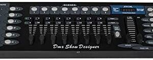 SHEHDS 192 DMX DJ Controller LCD Display DMX Controller DJ Equipment Stage Light Controller for Dj Lights, Par Lights, Moving Head Lights, Pubs, Night Clubs, Disco