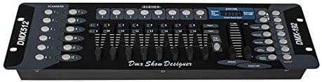 SHEHDS 192 DMX DJ Controller LCD Display DMX Controller DJ Equipment Stage Light Controller for Dj Lights, Par Lights, Moving Head Lights, Pubs, Night Clubs, Disco