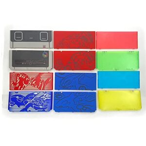 2015 for new 3ds replacement front faceplate back plates part shell housing case cover (clear blue red gem)