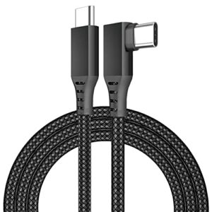 6M/20Ft Type C to Type C Cable Right Angle 5A Super Fast Charging USB C Cable Compatible with Macboo K Pro 2021 and Oculus Qu