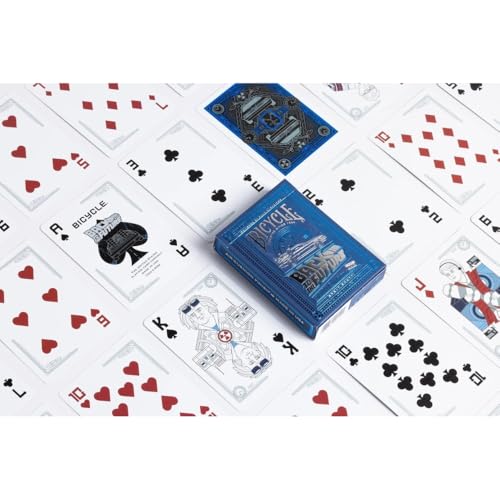 Bicycle Back To The Future Playing Cards 1 Pack, Premium, Foil, Metallic , Blue