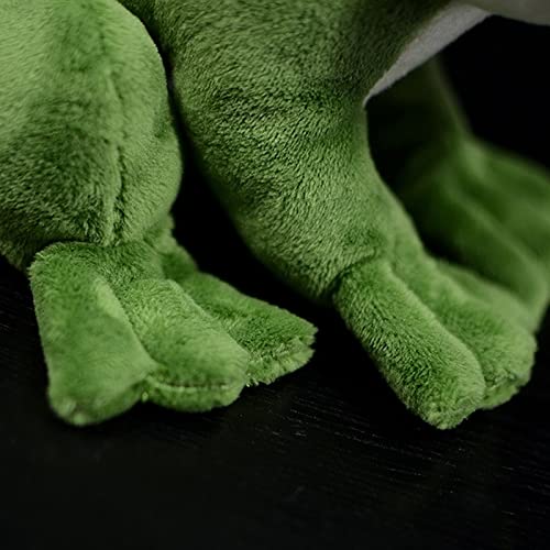 Tiny Heart Super Cute Realistic Green Frog Plush Toy, 6.2 Inch Kawaii Very Lifelike Soft Plush Stuffed Animal Figure for Every Occasion and Age Kids Gift Home Decor