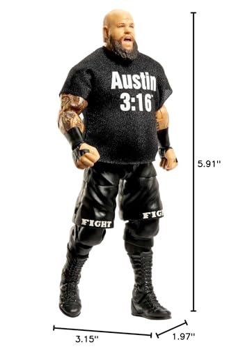 Mattel WWE Kevin Owens Elite Collection Action Figure, Deluxe Articulation & Life-like Detail with Iconic Accessories, 6-inch