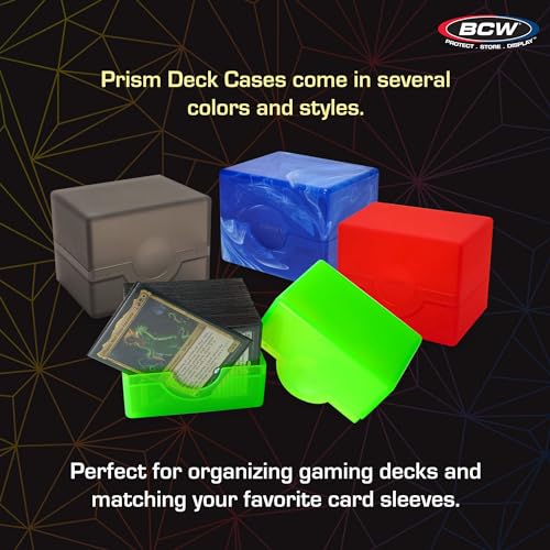 BCW Spectrum Prism Deck Case - Fuchsia - 1 ct | Secure Snap Closure Card Deck Case | Fits 100 Double-Sleeved Cards | Trading Card Deck Storage Ideal for Magic the Gathering, Pokemon, and More