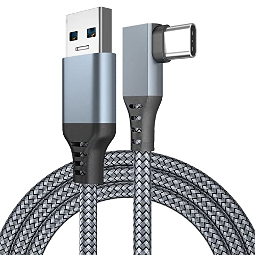 6M/20Ft Usb3.0 to USB Type C 90 Degree Cable with 5Gbps Fast Data Transfer USB C Charging Cable for Oculus Quest 1/2, Vr Head