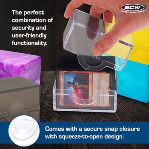 BCW Spectrum Prism Deck Case - Fuchsia - 1 ct | Secure Snap Closure Card Deck Case | Fits 100 Double-Sleeved Cards | Trading Card Deck Storage Ideal for Magic the Gathering, Pokemon, and More