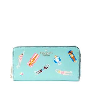 kate spade other splash large continental leather wallet poolside multi