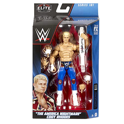 Mattel WWE Cody Rhodes Elite Collection Action Figure, Deluxe Articulation & Life-like Detail with Iconic Accessories, 6-inch