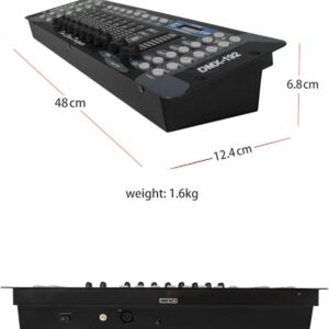 SHEHDS 192 DMX DJ Controller LCD Display DMX Controller DJ Equipment Stage Light Controller for Dj Lights, Par Lights, Moving Head Lights, Pubs, Night Clubs, Disco