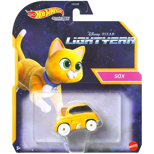 Hot Wheels Disney Pixar Lightyear Character Cars Set of 3 Diecast Vehicles with Space Buzz and Sox