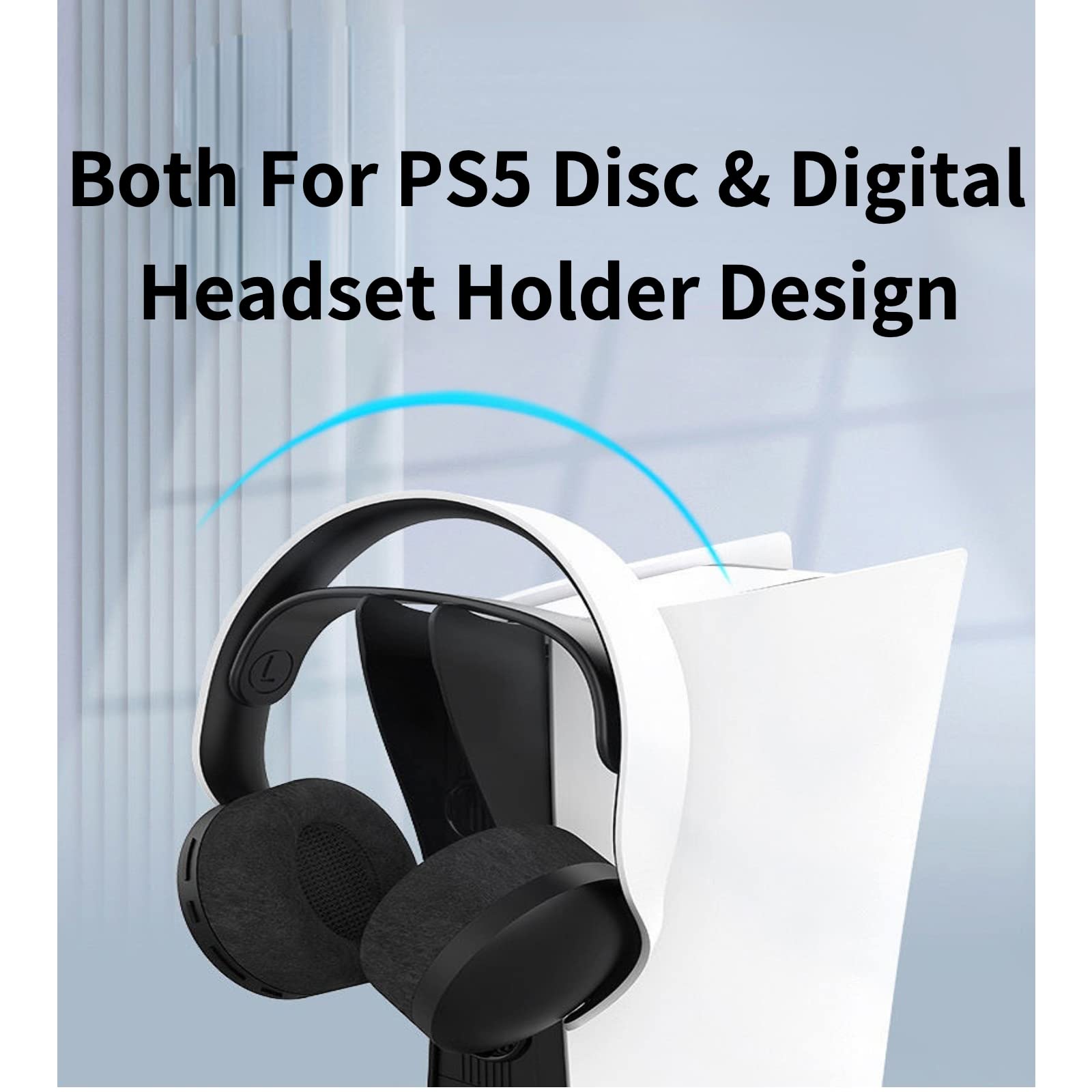 3 IN 1 PS5 Stand with 3 Cooling Fans and Dual Fast Controller Charging Station with LED indicator Extra USB Port and Headset Holder Upgraded Quiet Cooler Fan for Playstation 5 Console PS5 Accessories