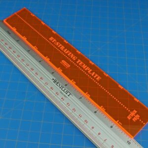 LITKO Strafe Template Compatible with Battletech, Fluorescent Orange