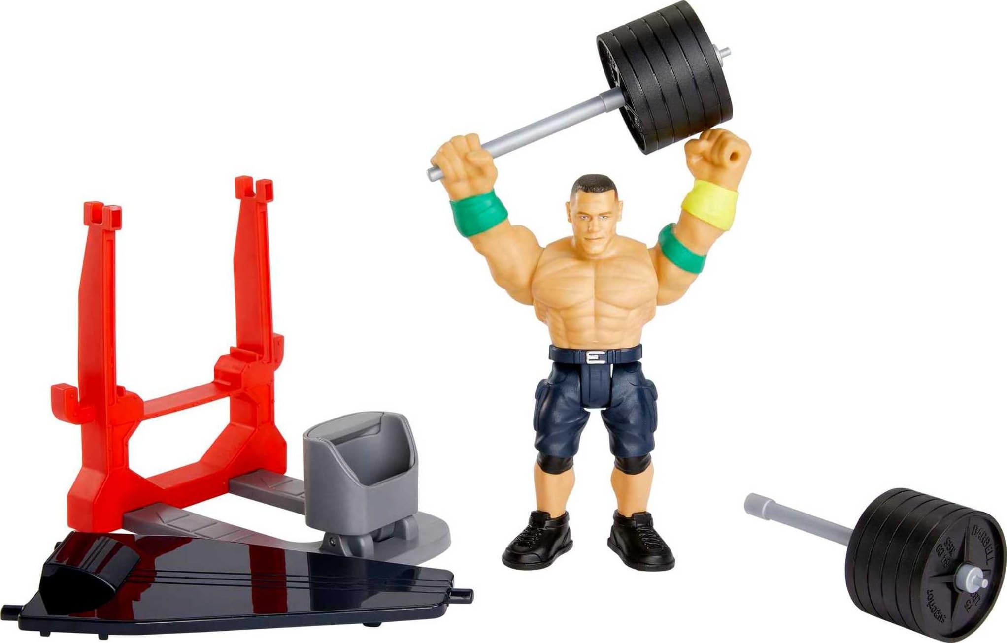 Mattel WWE John Cena Bend 'n Bash Stretching Action Figure with Accessories, 5.5-inch