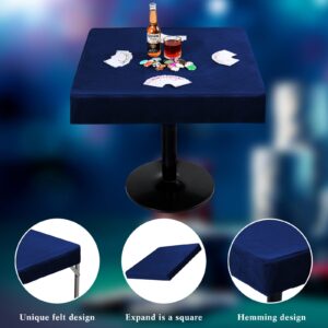 Frienda Game Table Cover Felt Game Tablecover Folding Tablecloth for Card Table for Playing Poker Cards Mahjong Jigsaw Puzzles Board Games, Table Not Included (Blue, 34 x 34 x 4 Inch)