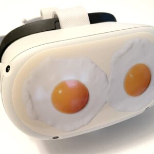 Egg Eyes Decal for Quest 2 VR Headset - Meta/Oculus - Glossy Vinyl Sticker