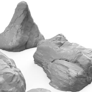 3DEGOS Stone Boulder Rock Set DND Terrain 28mm for Dungeons and Dragons, D&D, Pathfinder, Warhammer 40k, RPG, Miniatures, Age of Sigmar, Tabletop, D and D, Dungeons and Dragons Gifts