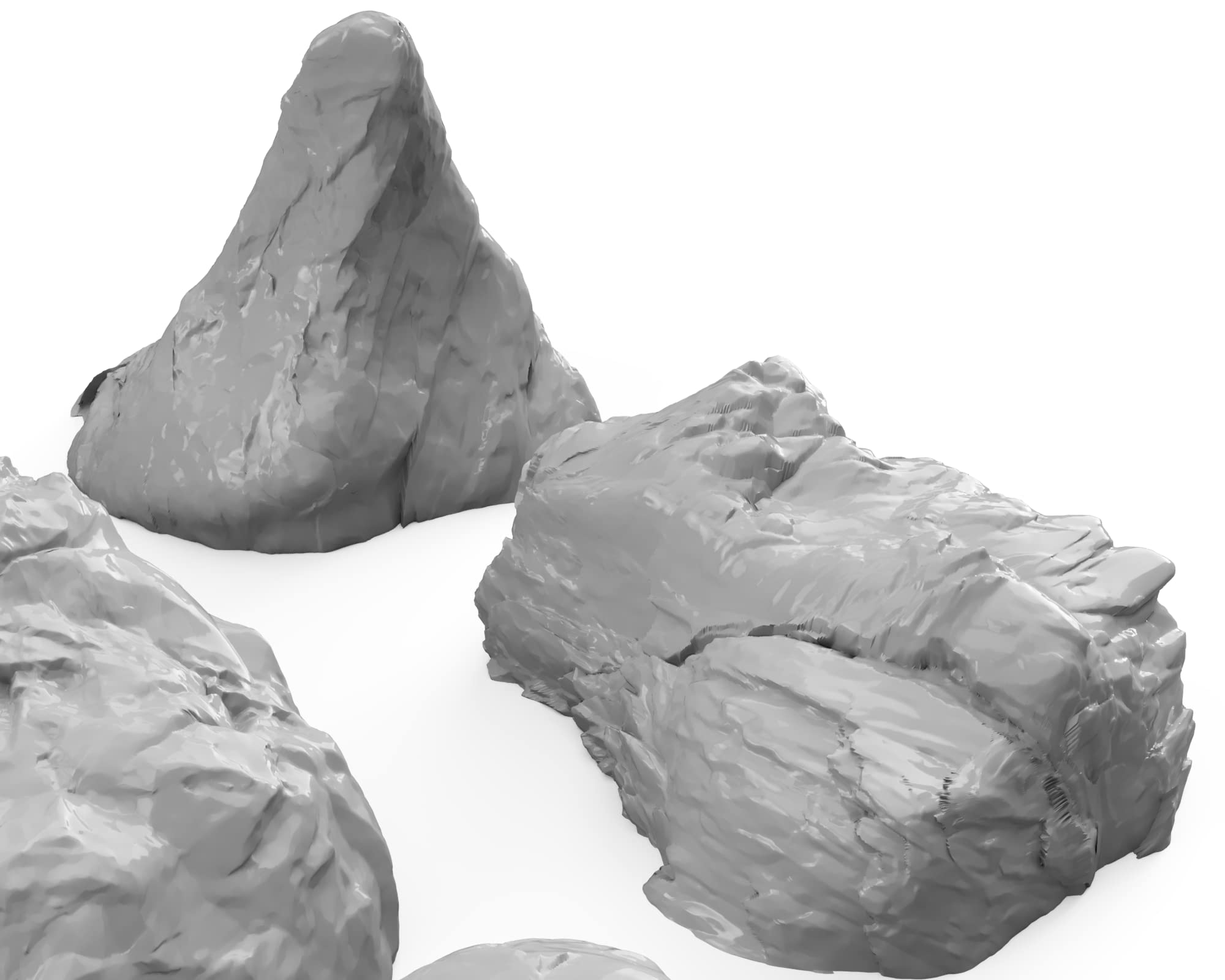 3DEGOS Stone Boulder Rock Set DND Terrain 28mm for Dungeons and Dragons, D&D, Pathfinder, Warhammer 40k, RPG, Miniatures, Age of Sigmar, Tabletop, D and D, Dungeons and Dragons Gifts