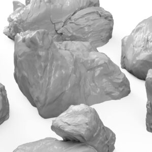 3DEGOS Stone Boulder Rock Set DND Terrain 28mm for Dungeons and Dragons, D&D, Pathfinder, Warhammer 40k, RPG, Miniatures, Age of Sigmar, Tabletop, D and D, Dungeons and Dragons Gifts