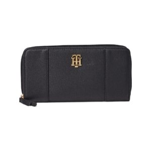 Tommy Hilfiger Antonella II-Zip Around Wallet-Pebble PVC Black One Size