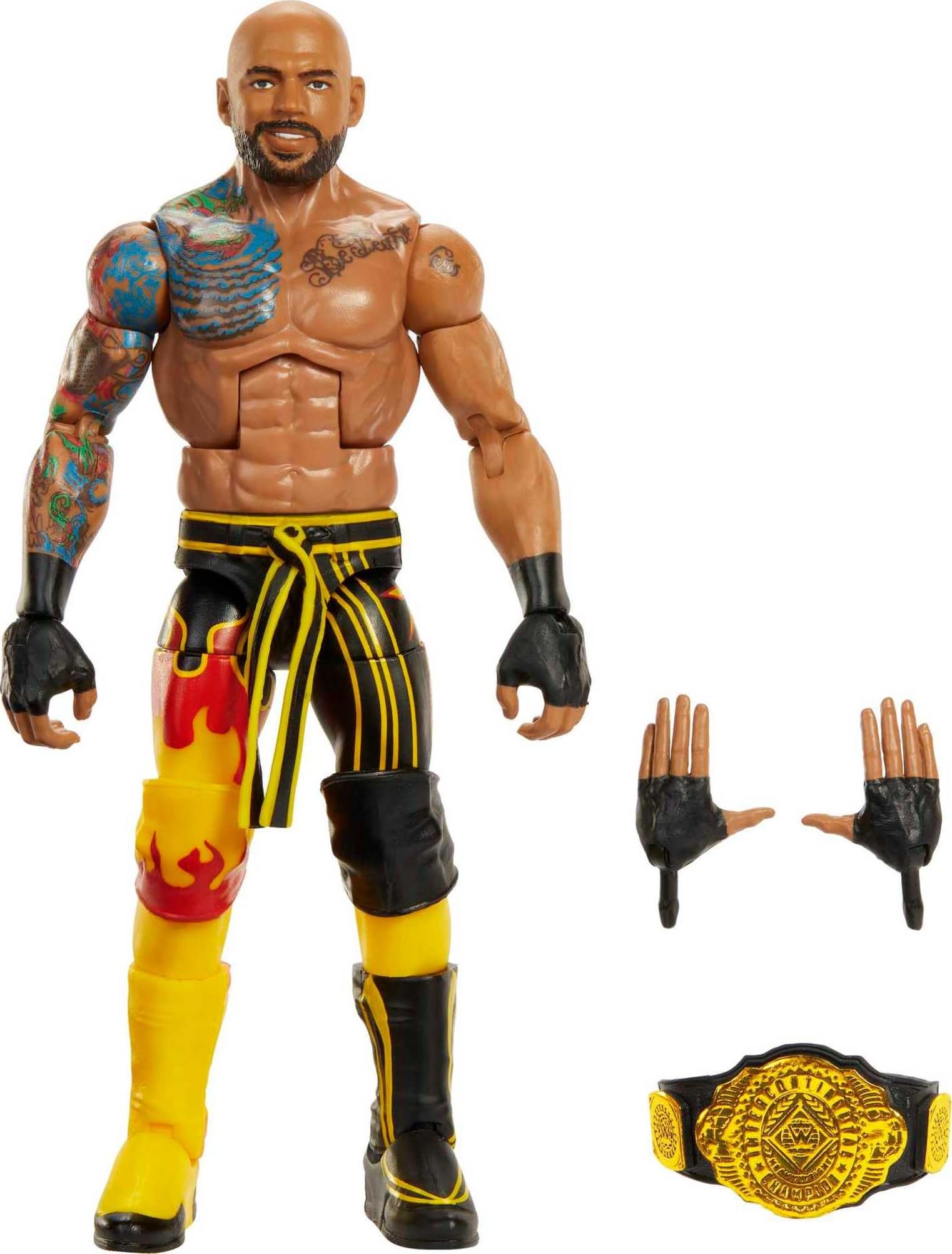 Mattel WWE Ricochet Elite Collection Action Figure, Deluxe Articulation & Life-like Detail with Iconic Accessories, 6-inch