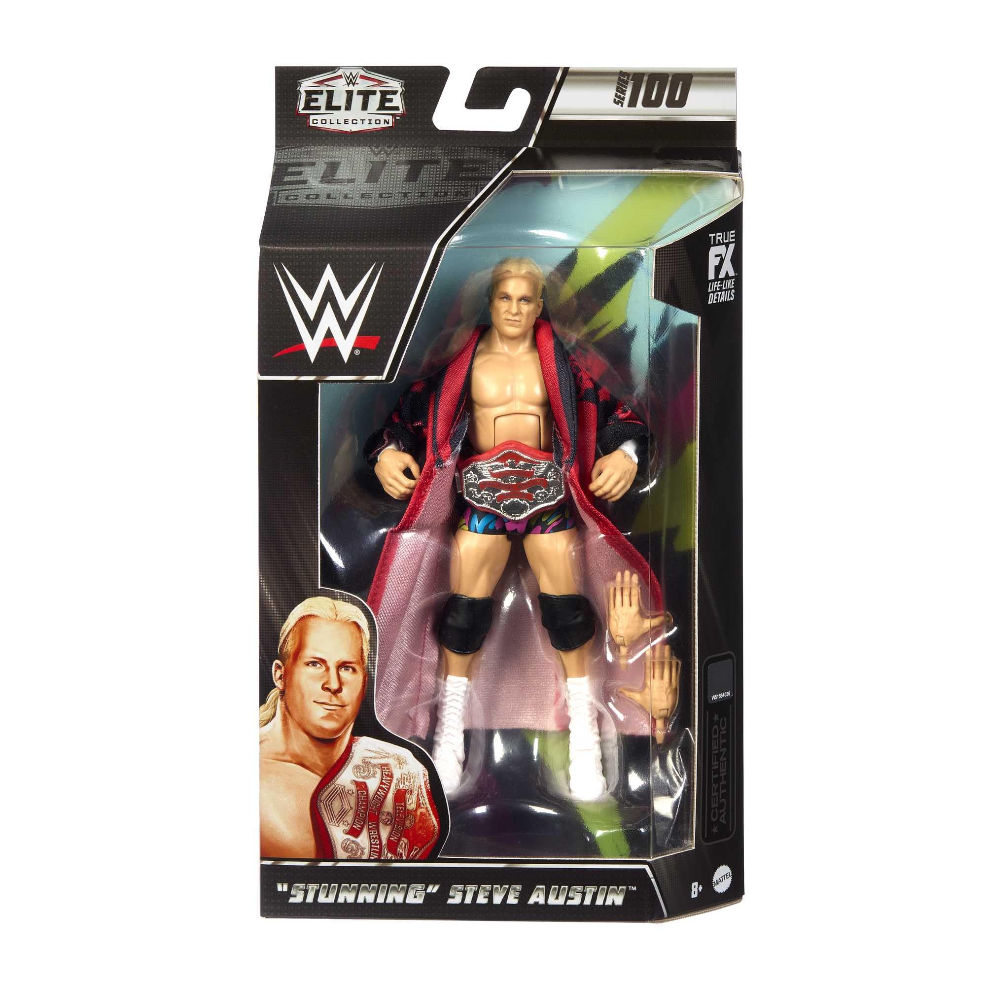 Mattel WWE "Stunning" Steve Austin Elite Collection Action Figure with Accessories, Articulation & Life-like Detail, 6-inch