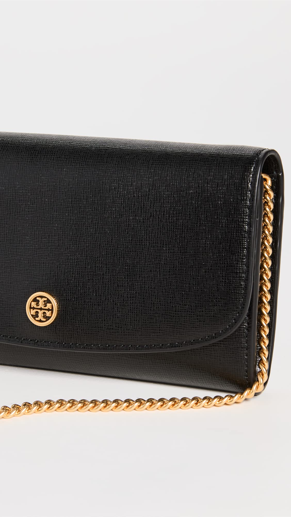 Tory Burch Women's Robinson Chain Wallet, Black, One Size