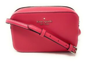 kate spade staci mini camera bag leather crossbody dark watermelon