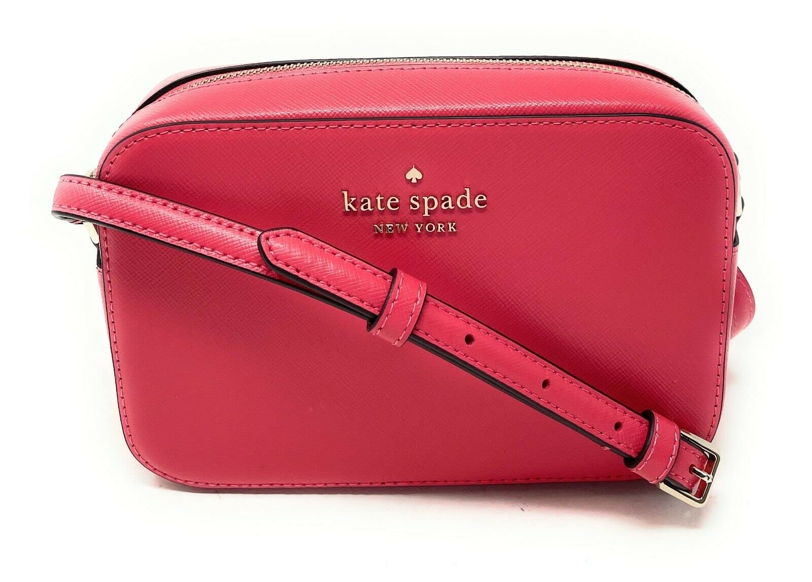 Kate Spade Staci Mini Camera Bag Leather Crossbody Dark Watermelon