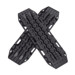 DKKY 2 Pcs RC Simulation Plastic Mini Ramps Board Recovery Sand Ladder for 1/10 RC Crawler Car SCX10 TRX4 TRX6 Decoration Upgrade Parts (Black)