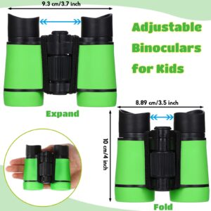 6 Pack Kids Binoculars Shock Proof Toy Binoculars Set for Age 3-12 Years Boys Girls Hunting Folding Small Telescope Birthday Gifts Bird Watching Educational Learning Camping Outdoor (Vivid Colors)