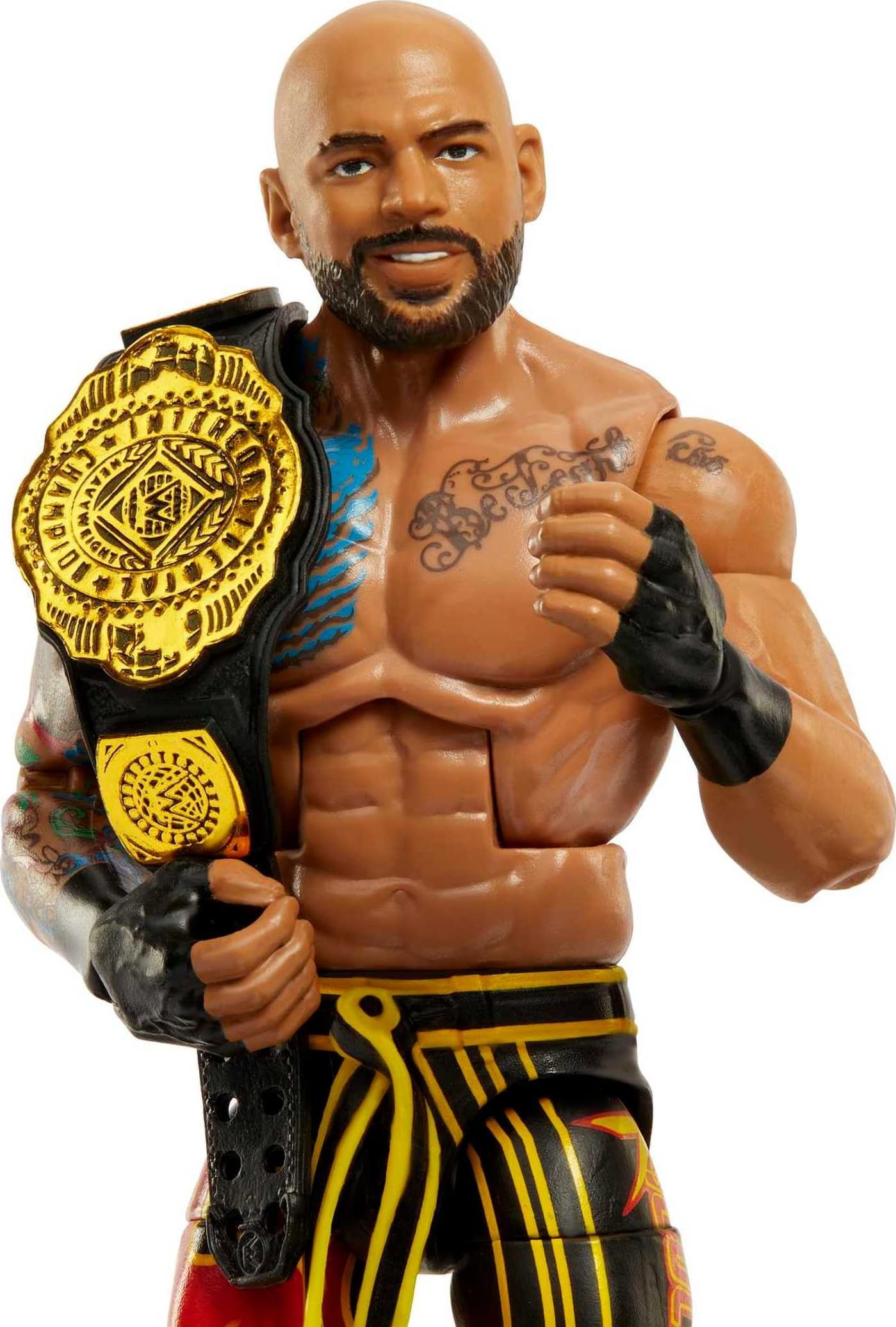 Mattel WWE Ricochet Elite Collection Action Figure, Deluxe Articulation & Life-like Detail with Iconic Accessories, 6-inch